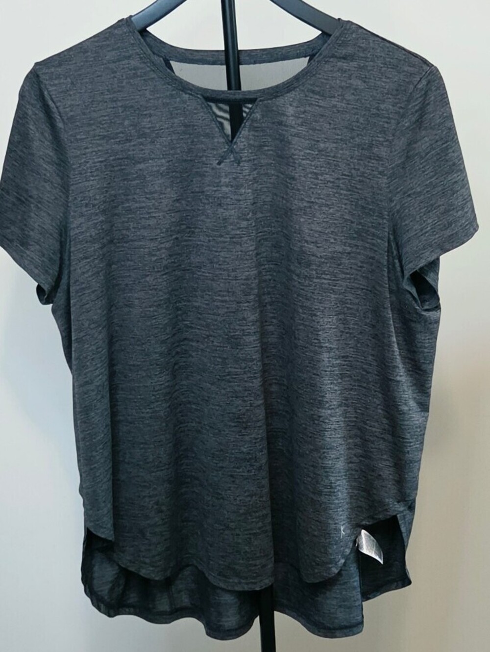 Danskin Now Women's Gray Short Sleeve Athletic Top Size XL